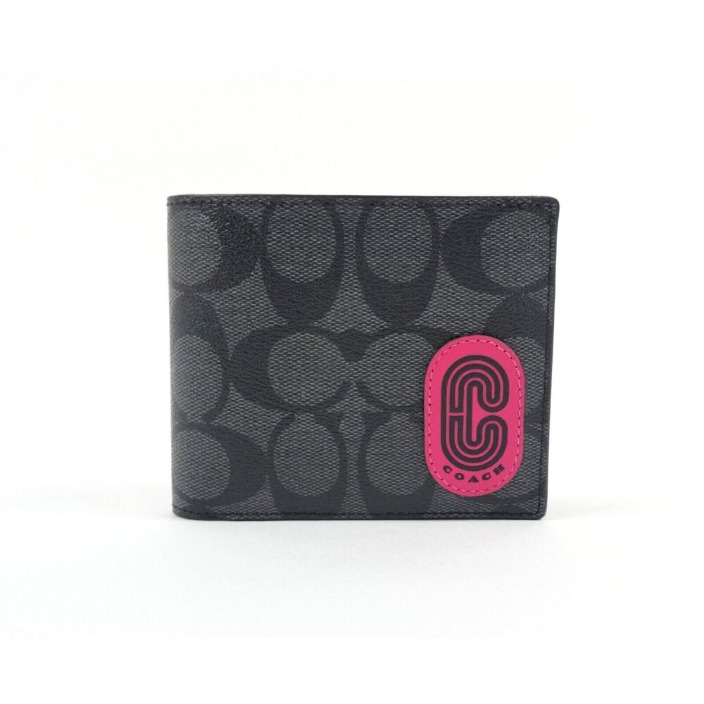 Coach Signature Charcoal Denim Multi Retro C 3in1 Wallet NWT C8297